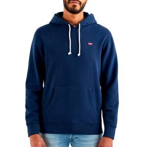 Levi`s Graphic Hoodie Small Logo Men Blue Sweatshirts